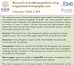 Summer Training School ‘Research on health inequalities using longitudinal demographic data’ (Lund University)