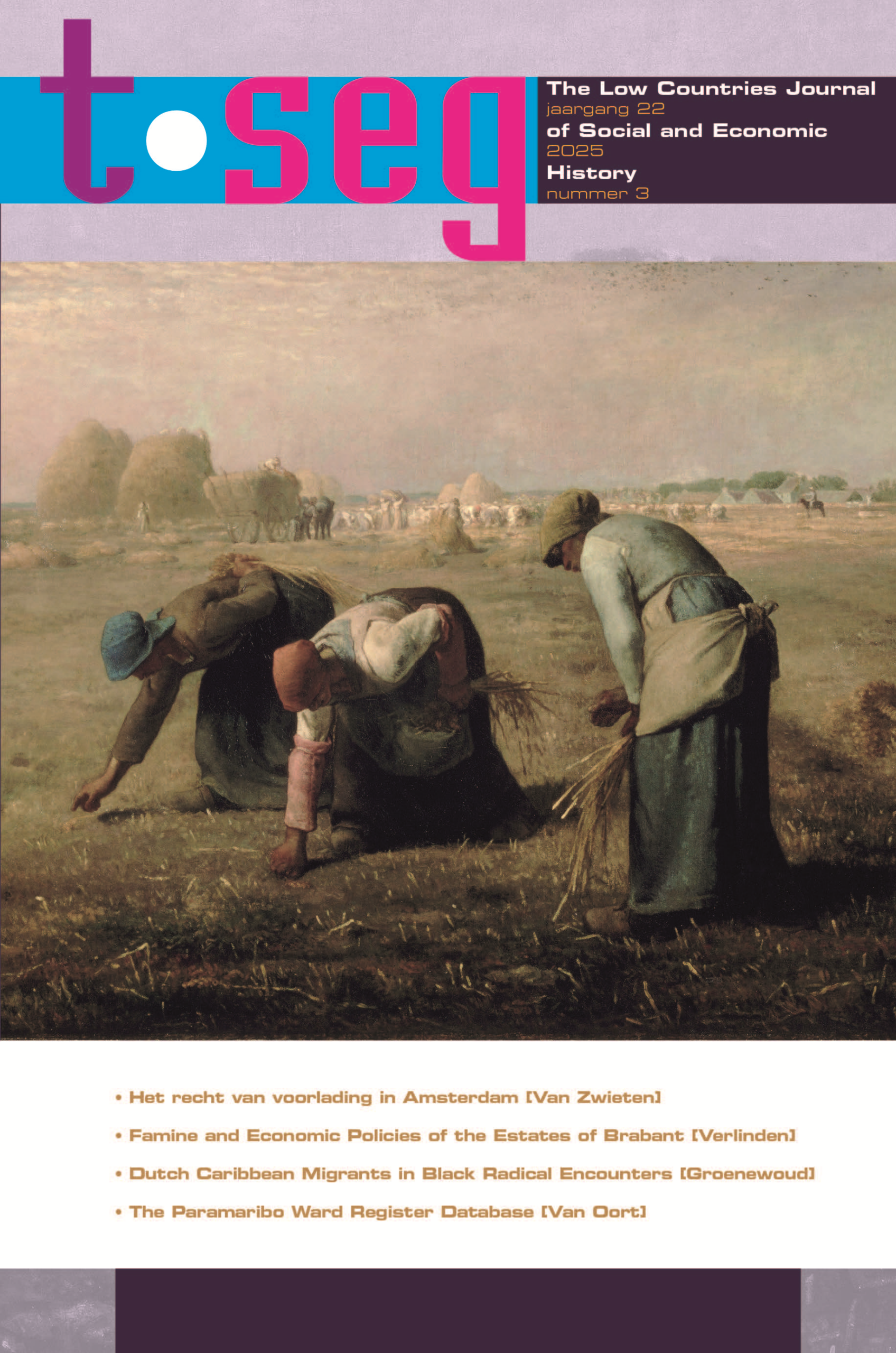 New edition TSEG – The Low Countries Journal of Social and Economic History out now!